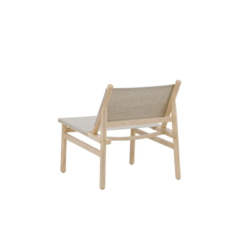 Millo Fåtölj i Tyg med Trästativ - Beige - Möbler - Fåtölj & stolar - Fåtölj