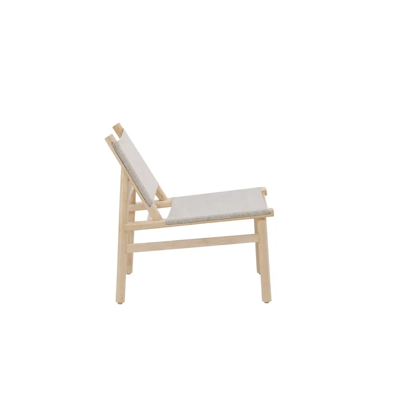 Millo Fåtölj i Tyg med Trästativ - Beige - Möbler - Fåtölj & stolar - Fåtölj