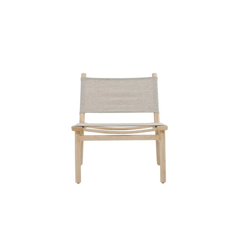 Millo Fåtölj i Tyg med Trästativ - Beige - Möbler - Fåtölj & stolar - Fåtölj