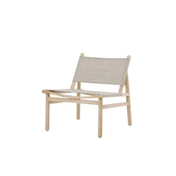 Millo Fåtölj i Tyg med Trästativ - Beige - Möbler - Fåtölj & stolar - Fåtölj