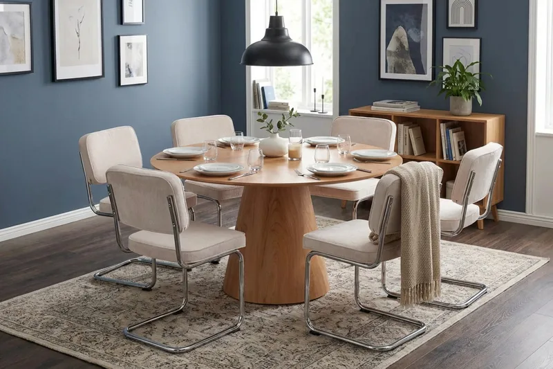 Milva Matstol - Beige/Krom - Möbler - Fåtölj & stolar - Matstol & köksstol