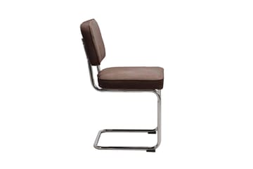 Milva Matstol i Manchester Retro - Brun/Krom - Möbler - Fåtölj & stolar - Matstol & köksstol