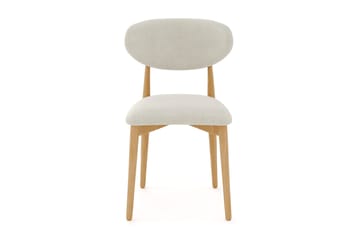 Molly Matstol i trä med tygsits - Ek/Beige - Möbler - Fåtölj & stolar - Matstol & köksstol