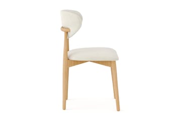 Molly Matstol i trä med tygsits - Ek/Beige - Möbler - Fåtölj & stolar - Matstol & köksstol