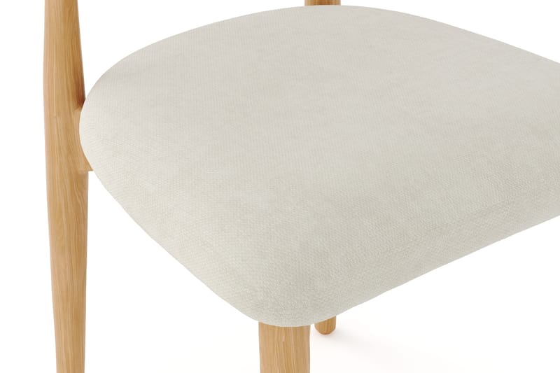 Molly Matstol i trä med tygsits - Ek/Beige - Möbler - Fåtölj & stolar - Matstol & köksstol