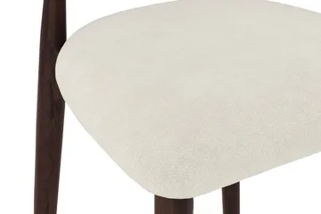 Molly Matstol i trä med tygsits - Valnöt/Beige - Möbler - Fåtölj & stolar - Matstol & köksstol