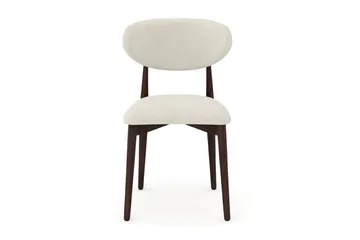 Molly Matstol i trä med tygsits - Valnöt/Beige - Möbler - Fåtölj & stolar - Matstol & köksstol