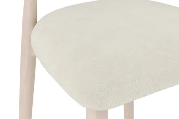 Molly Matstol i trä med tygsits - Whitewash/Beige - Möbler - Fåtölj & stolar - Matstol & köksstol