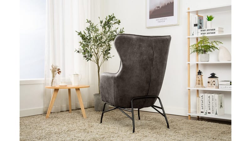 Morvella Fåtölj - Mörkgrå - Möbler - Fåtölj & stolar - Fåtölj - Öronlappsfåtölj