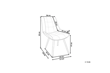Mustadfors Sammetsstol 2-pack - Blå - Möbler - Fåtölj & stolar - Matstol & köksstol