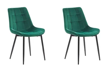 Mustadfors Sammetsstol 2-pack - Grön - Möbler - Fåtölj & stolar - Matstol & köksstol