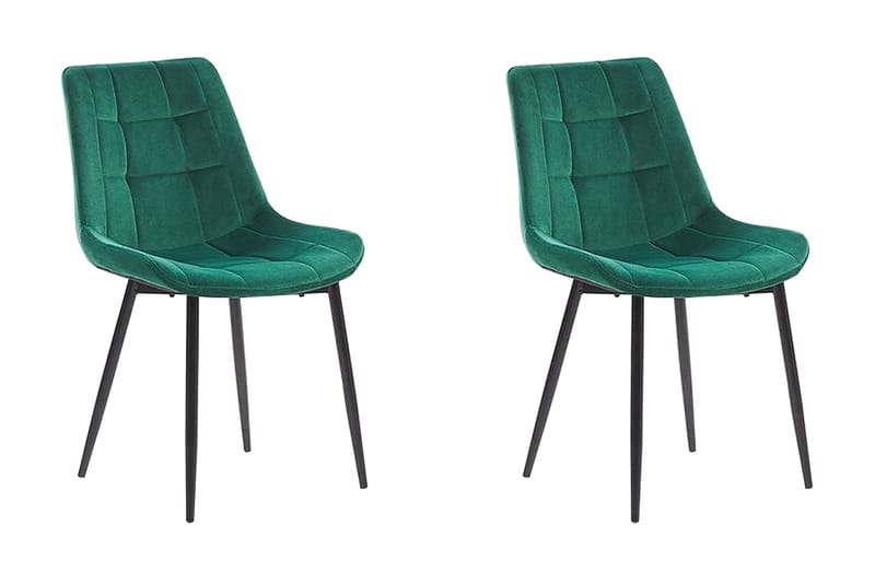 Mustadfors Sammetsstol 2-pack - Grön - Möbler - Fåtölj & stolar - Matstol & köksstol