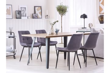 Mustadfors Sammetsstol 2-pack - Grå - Möbler - Fåtölj & stolar - Matstol & köksstol