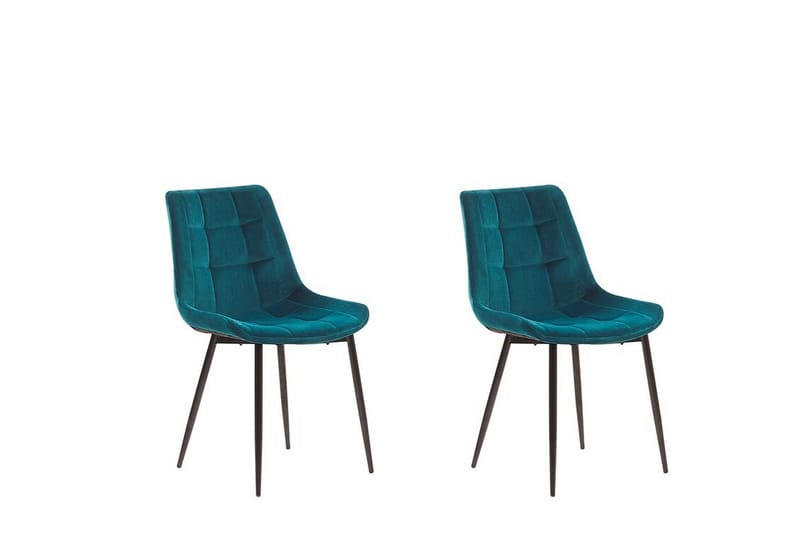Mustadfors Sammetsstol 2-pack - Blå - Möbler - Fåtölj & stolar - Matstol & köksstol