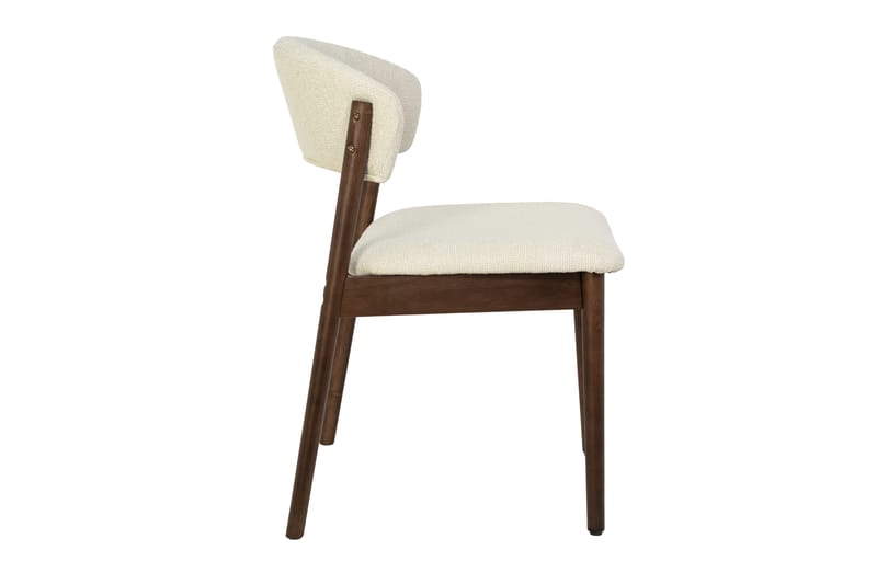 Nala Matstol i trä med tygsits - Beige - Möbler - Fåtölj & stolar - Matstol & köksstol