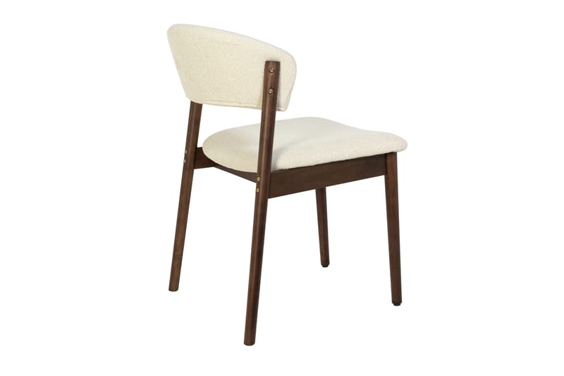 Nala Matstol i trä med tygsits - Valnöt/Beige - Möbler - Fåtölj & stolar - Matstol & köksstol