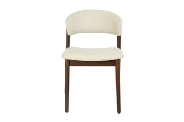 Nala Matstol i trä med tygsits - Valnöt/Beige - Möbler - Fåtölj & stolar - Matstol & köksstol