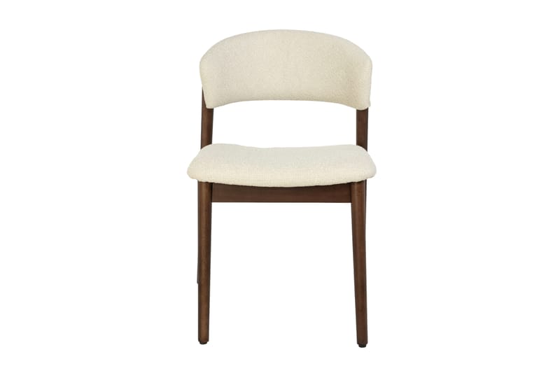Nala Matstol i trä med tygsits - Valnöt/Beige - Möbler - Fåtölj & stolar - Matstol & köksstol