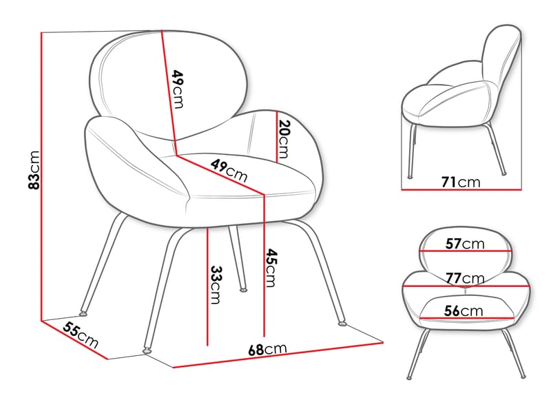 Neylin Fåtölj - Grå - Möbler - Fåtölj & stolar - Fåtölj