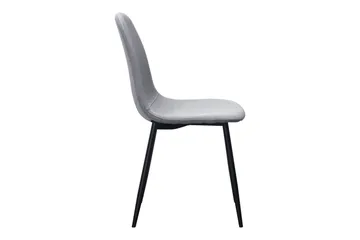 Nibe Matstol - Grå/Metallben Svart - Möbler - Fåtölj & stolar - Matstol & köksstol