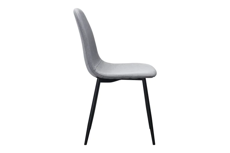 Nibe Matstol - Grå/Metallben Svart - Möbler - Fåtölj & stolar - Matstol & köksstol