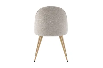 Nibe Plus Matstol & Köksstol i Bouclé med Metallben i Ekutseende - Beige bouclé|Ek - Möbler - Fåtölj & stolar - Matstol & köksstol