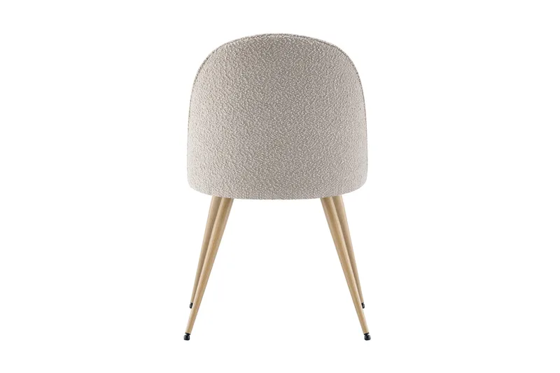 Nibe Plus Matstol & Köksstol i Bouclé med Metallben i Ekutseende - Beige bouclé|Ek - Möbler - Fåtölj & stolar - Matstol & köksstol