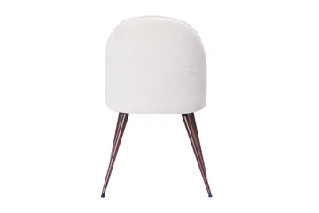 Nibe Plus Matstol - Vit Bouclé / Metallben Valnöt - Möbler - Fåtölj & stolar - Matstol & köksstol