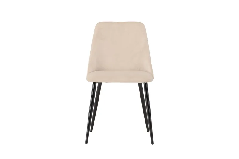 Night Matstol i Tyg med Metallben, Beige