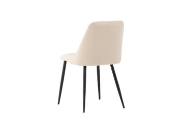 Night Matstol i Tyg med Metallben - Beige - Möbler - Fåtölj & stolar - Matstol & köksstol