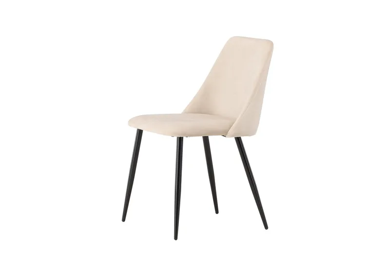 Night Matstol i Tyg med Metallben - Beige - Möbler - Fåtölj & stolar - Matstol & köksstol