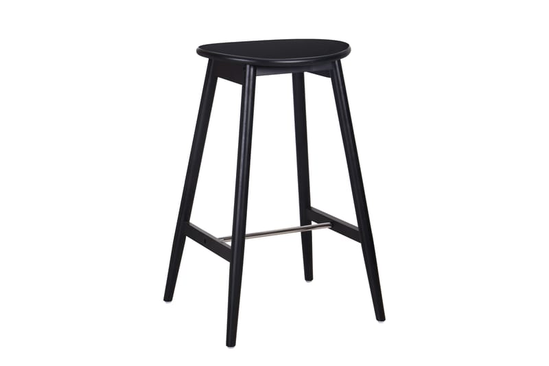 Norden Barstol i trä – barstol utan rygg för kök & bar, Svart