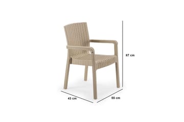 Omber Matstol - Beige - Möbler - Fåtölj & stolar - Matstol & köksstol