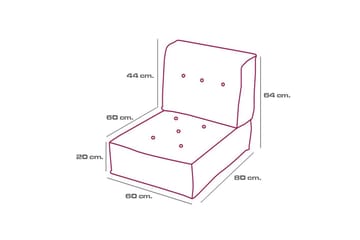 1-sits soffa Wenarport Antracit - Antracit - Möbler - Fåtölj & stolar - Pall & puff - Sittpuff