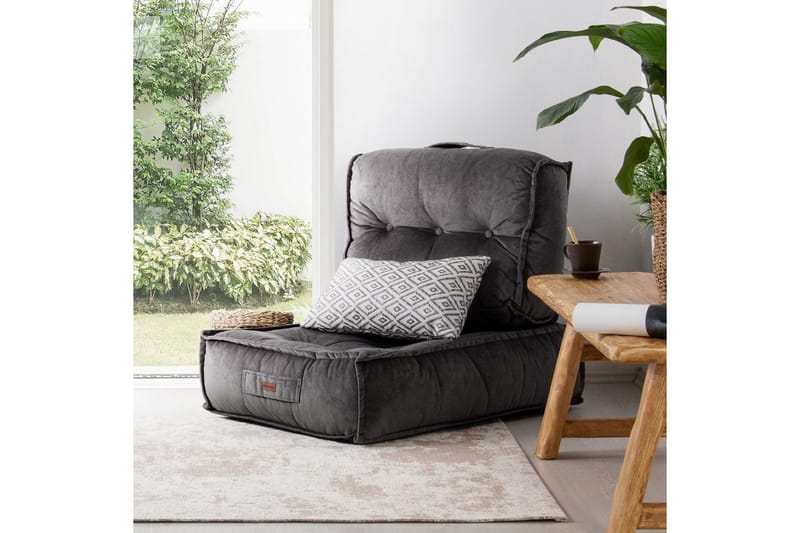 1-sits soffa Wenarport Antracit - Antracit - Möbler - Fåtölj & stolar - Pall & puff - Sittpuff