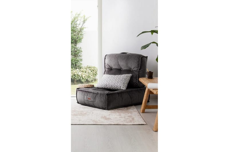 1-sits soffa Wenarport Antracit - Antracit - Möbler - Fåtölj & stolar - Pall & puff - Sittpuff