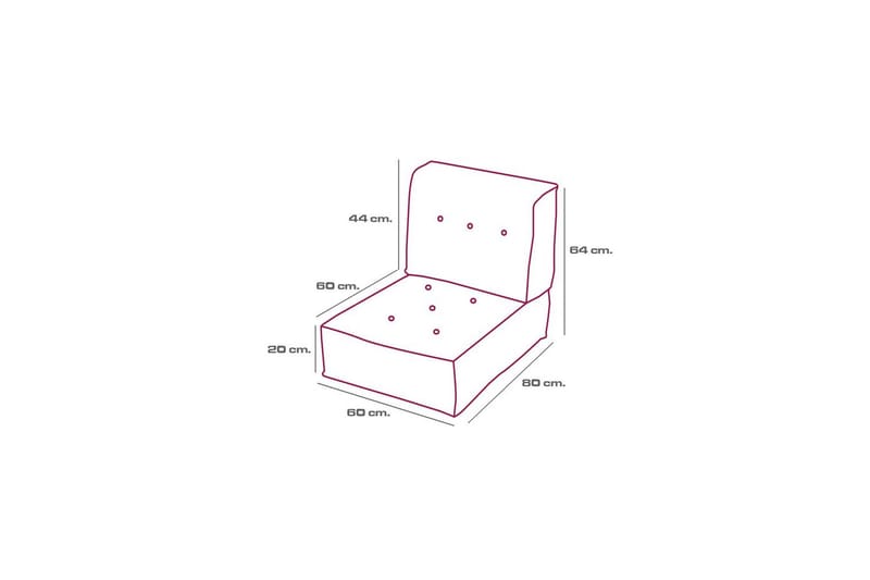 1-sits soffa Wenarport Lime - Lime - Möbler - Fåtölj & stolar - Pall & puff - Sittpuff