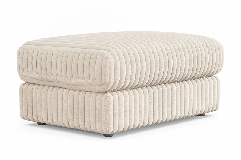 Adelsö by Gynning Rektangulär Fotpall i bred Manchester - Beige - Möbler - Fåtölj & stolar - Pall & puff - Fotpallar