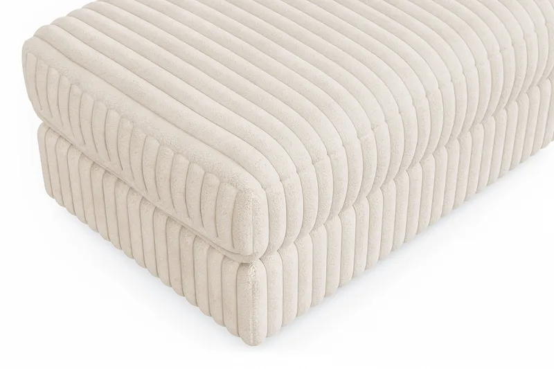 Adelsö by Gynning Rektangulär Fotpall i bred Manchester - Beige - Möbler - Fåtölj & stolar - Pall & puff - Fotpallar