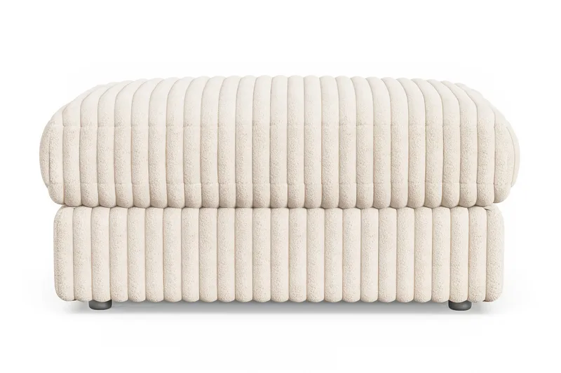 Adelsö by Gynning Rektangulär Fotpall i bred Manchester, Beige