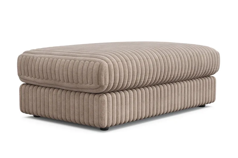 Adelsö by Gynning Rektangulär Fotpall i bred Manchester - Greige - Möbler - Fåtölj & stolar - Pall & puff - Fotpallar