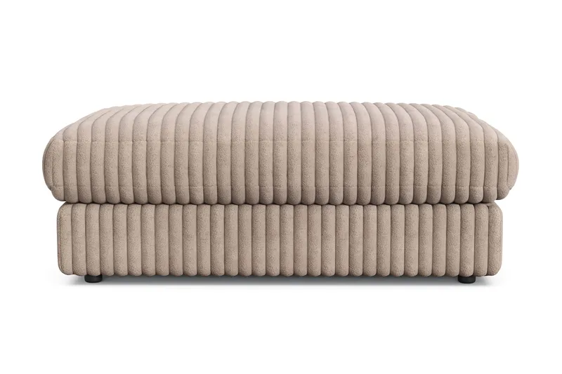 Adelsö by Gynning Rektangulär Fotpall i bred Manchester, Greige