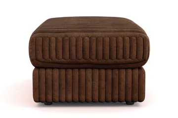 Adelsö by Gynning Rektangulär Fotpall i bred Manchester - Mörkbrun - Möbler - Fåtölj & stolar - Pall & puff - Fotpallar