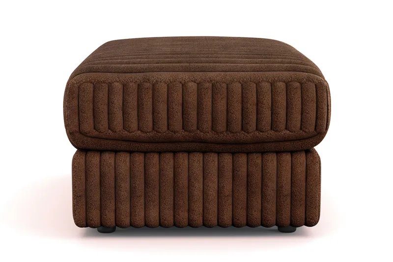 Adelsö by Gynning Rektangulär Fotpall i bred Manchester - Mörkbrun - Möbler - Fåtölj & stolar - Pall & puff - Fotpallar