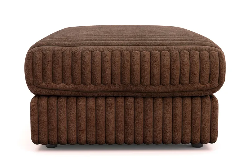 Adelsö by Gynning Rektangulär Fotpall i bred Manchester - Mörkbrun - Möbler - Fåtölj & stolar - Pall & puff - Fotpallar