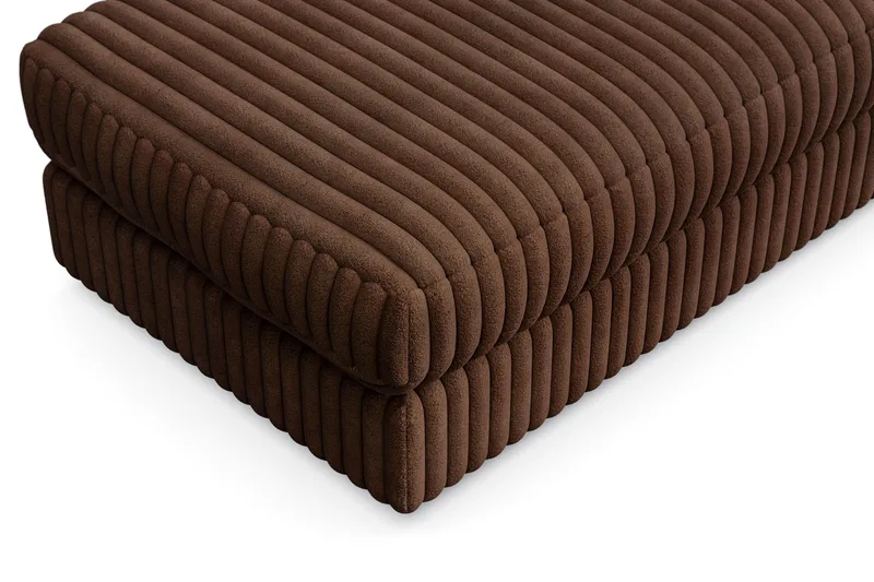 Adelsö by Gynning Rektangulär Fotpall i bred Manchester - Mörkbrun - Möbler - Fåtölj & stolar - Pall & puff - Fotpallar