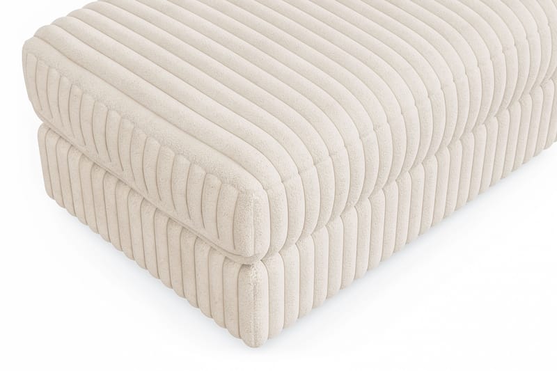 Adelsö by Gynning Rektangulär Fotpall i Manchester - Beige - Möbler - Fåtölj & stolar - Pall & puff - Fotpallar