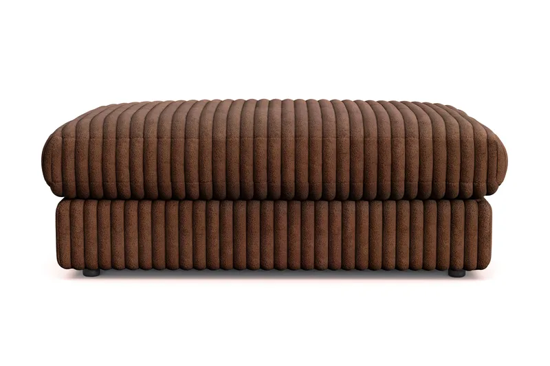 Adelsö by Gynning Rektangulär Fotpall i Manchester, Mörkbrun