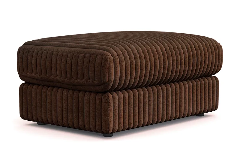 Adelsö by Gynning Rektangulär Fotpall i Manchester - Mörkbrun - Möbler - Fåtölj & stolar - Pall & puff - Fotpallar