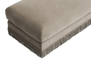 Adelsö by Gynning Rektangulär Fotpall i Sammet - Beige - Möbler - Fåtölj & stolar - Pall & puff - Fotpallar